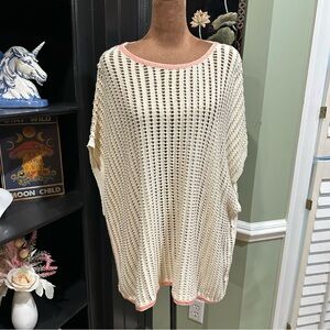 Manos Del Uruguay Cream Open Knit Sweater –One Size